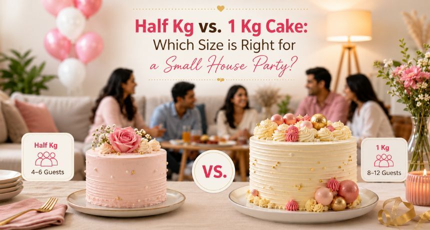 Half Kg vs. 1 Kg Cake: Which Size is Right for a Small House Party?