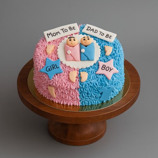 mom and dad to be cake