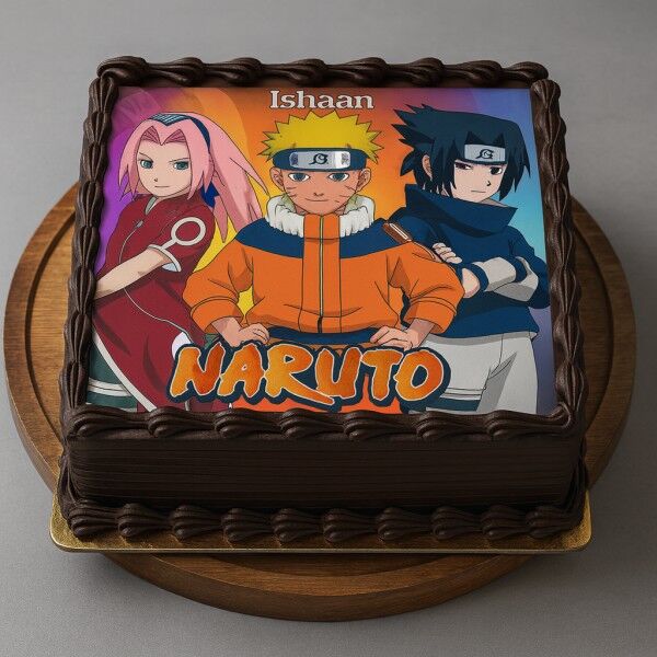 chocolate flavor naruto poster cake