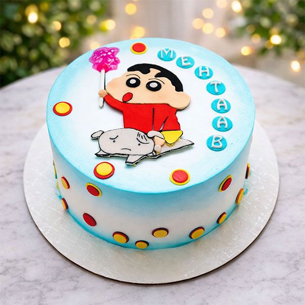 shinchan and shiro cake