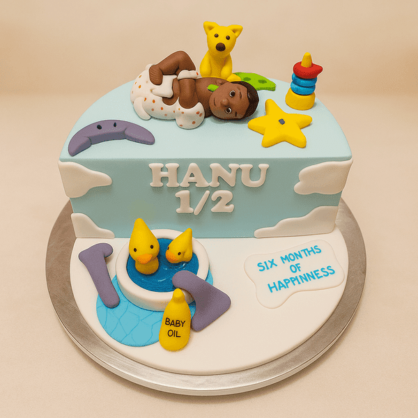 Happy 6 Months Birthday Cake
