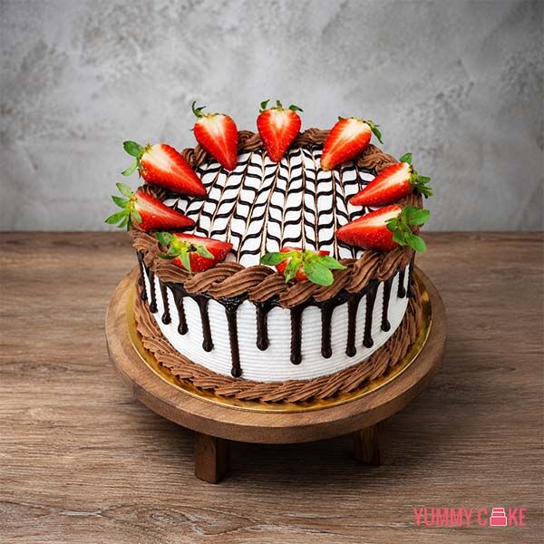 Black Forest Cake with Fresh Strawberries