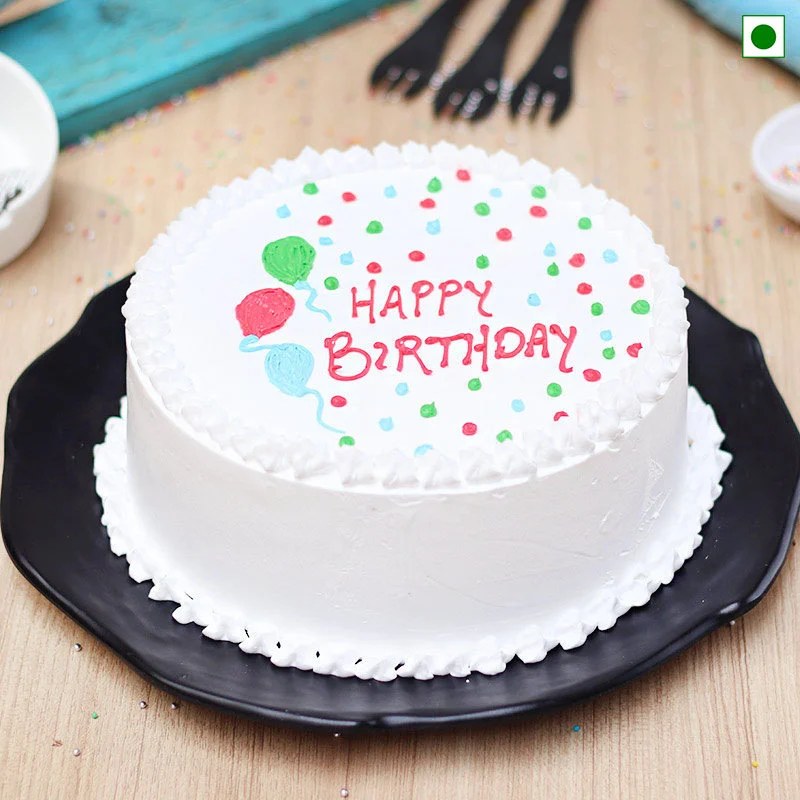 plain vanilla birthday cake