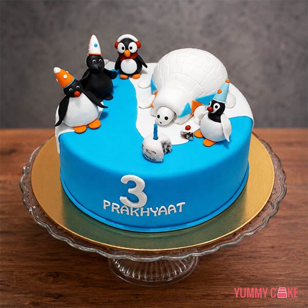 Penguin Birthday Cake