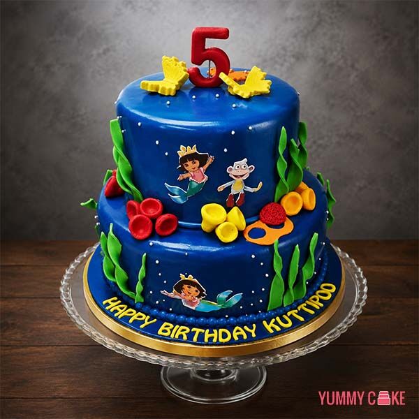Dora Theme Cake