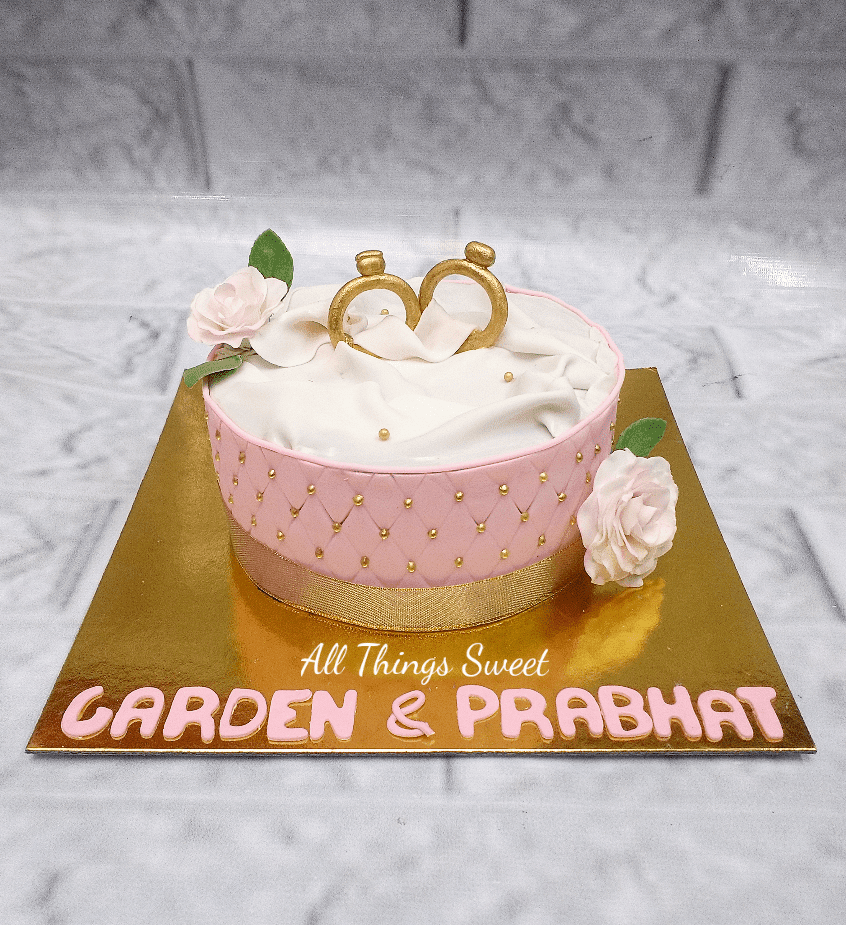engagement ring cake