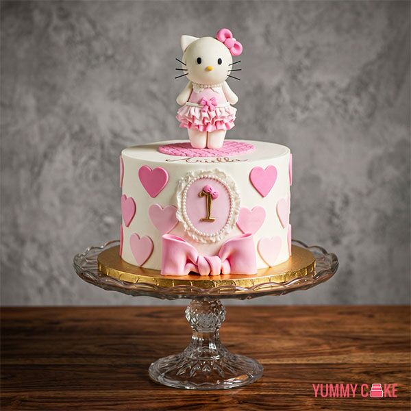 Hello Kitty First Birthday Cake
