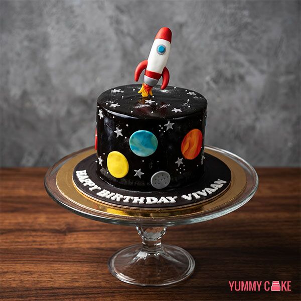 Space Theme Birthday Cake