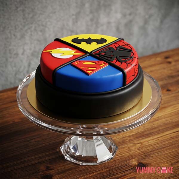 Avengers Theme Fondant Cake