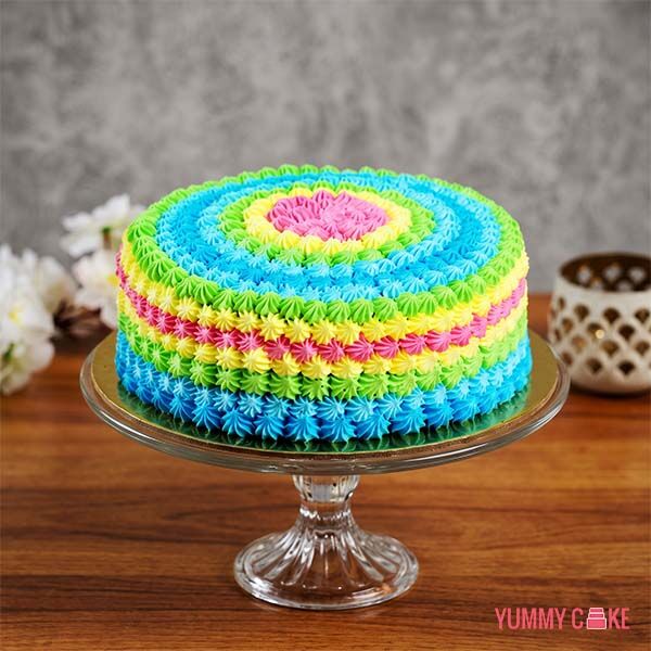 Colourful First Birthday Cake