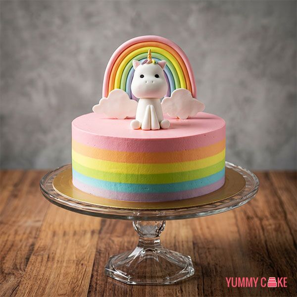 Rainbow Unicorn Cake