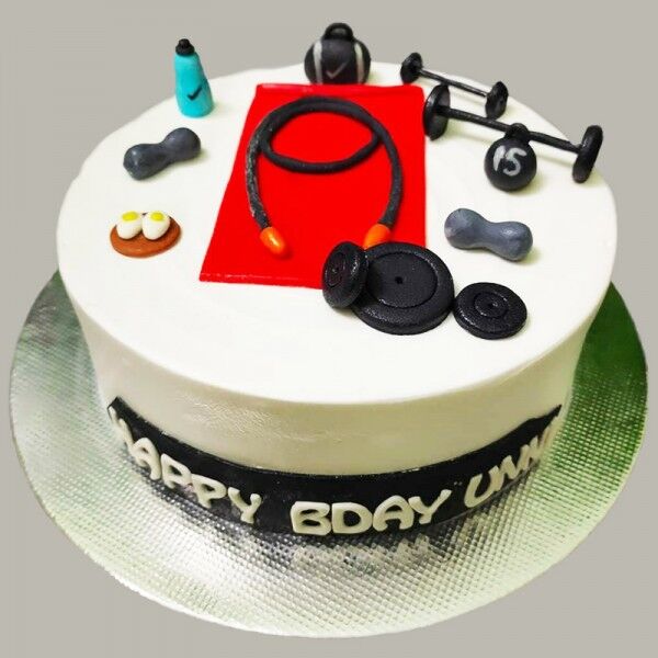 cake with gym theme