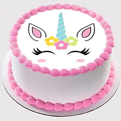 unicorn photo cake