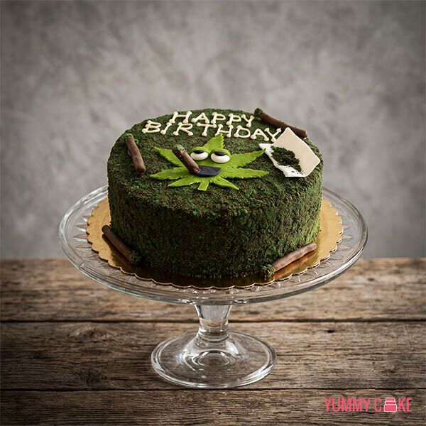 Weed Birthday Cake