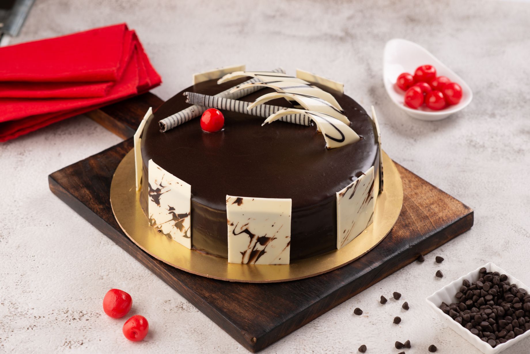 moist chocolate truffle cake