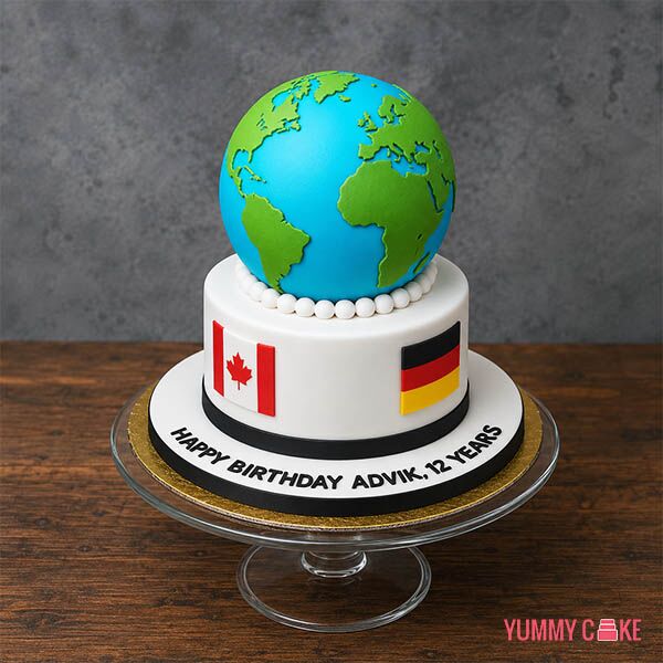 World Globe Birthday Cake