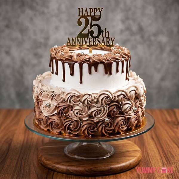 25th Anniversary Cream Cake