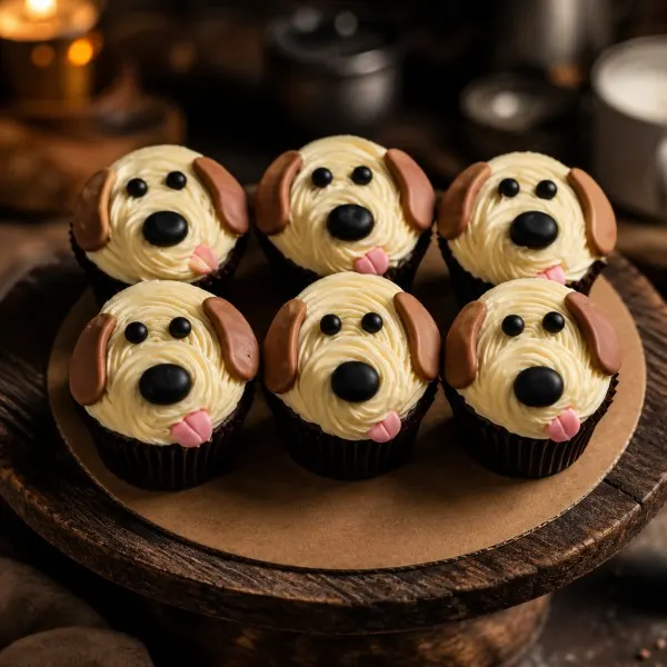 beagle face cupcakes