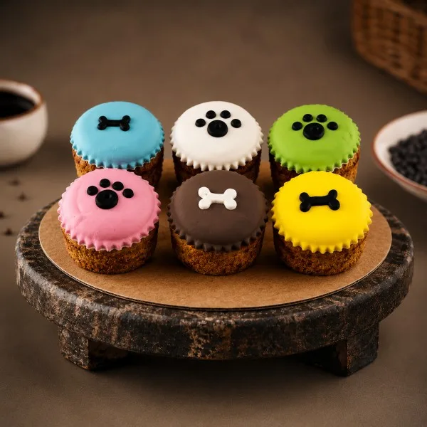 dog party treat cupcakes