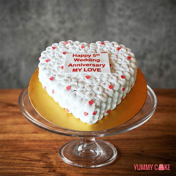 5th Wedding Anniversary Cake