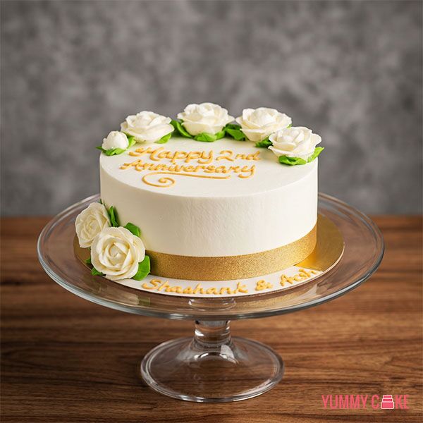 2nd Anniversary Cake With Name