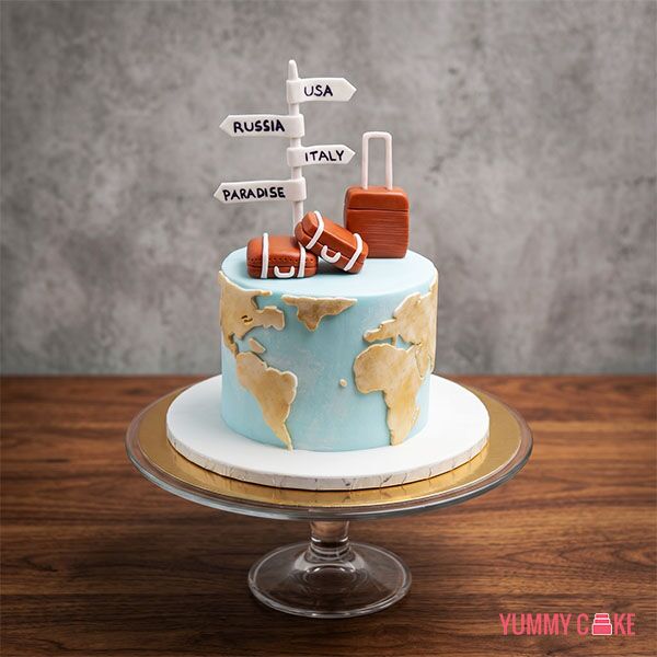 Travel Theme Cake