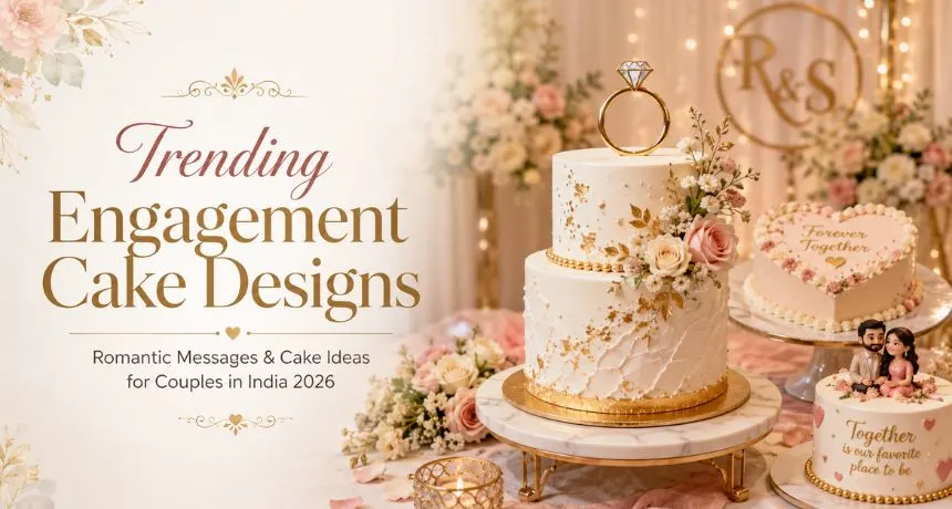 Best Engagement Cake Designs & Romantic Messages for Couples