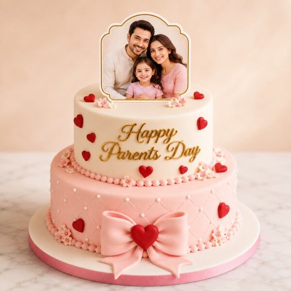 parents day family photo cake