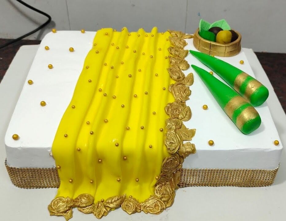 haldi ceremony cake design