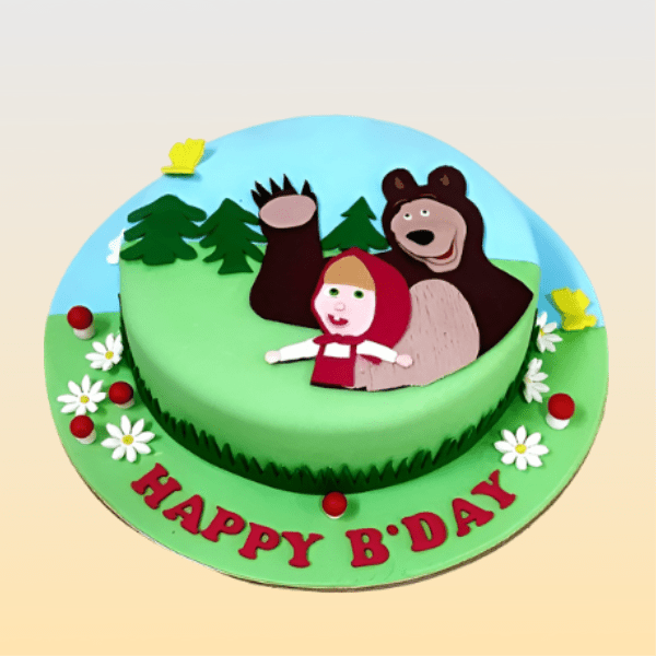 Masha and the Bear Cake