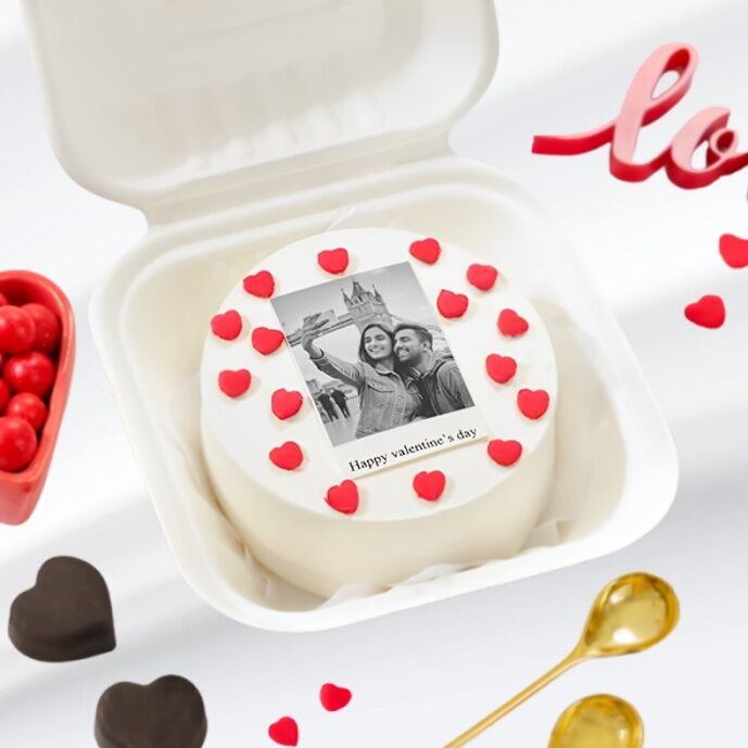 Love You More Valentine’s Day Bento Cake