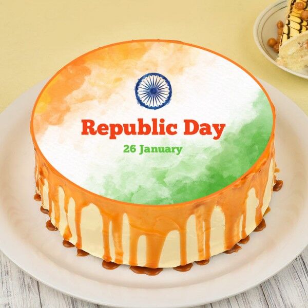 republic day photo cake