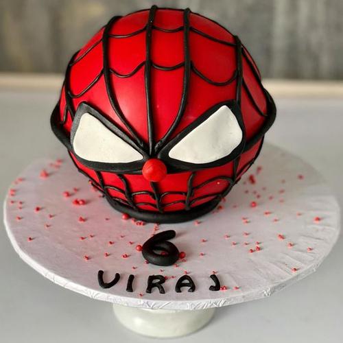 spiderman pinata cake