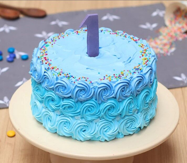 First Birthday Cream Cake