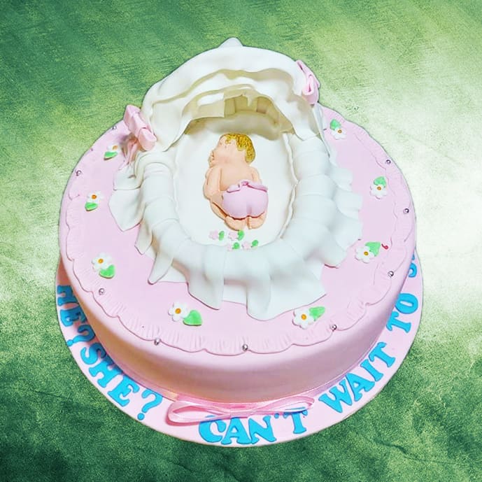 welcome new born baby cake design