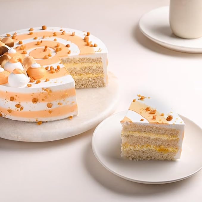 blissful cake piece on a plate