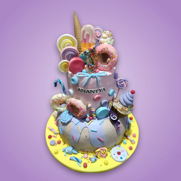 2-Tier Candyland Cake