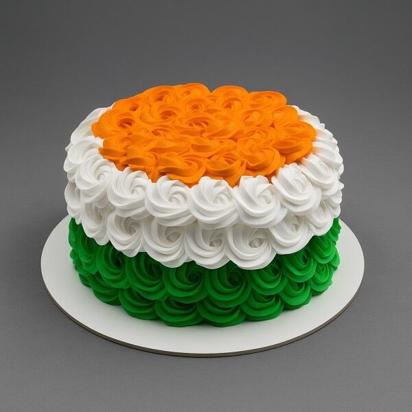 tricolour roses cake for independence day and republic day