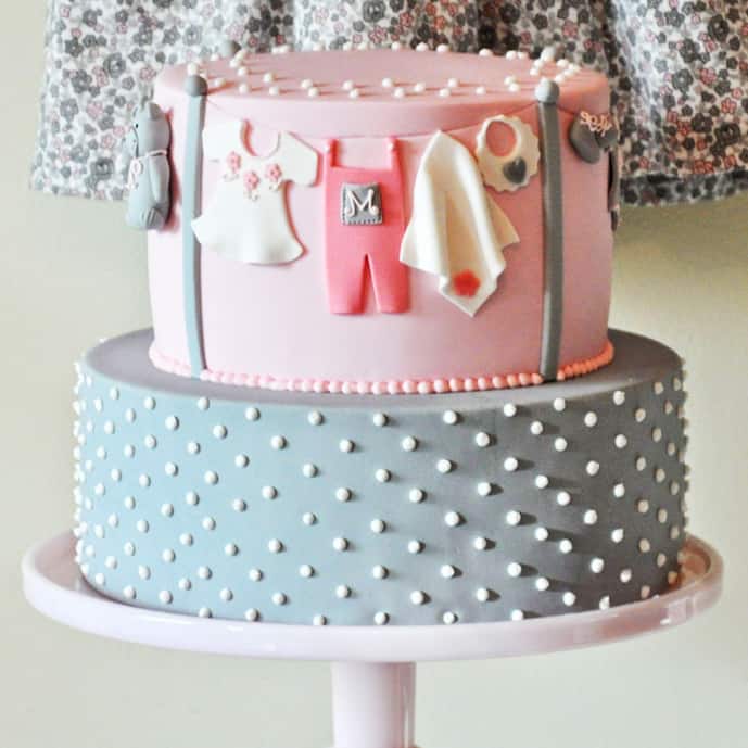 2 tier new born baby welcome cake design