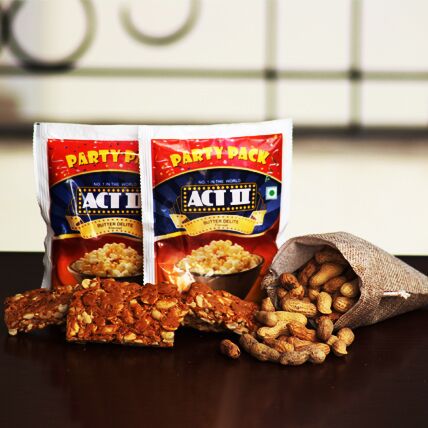 Popcorn & Peanuts with Sweet Gachak