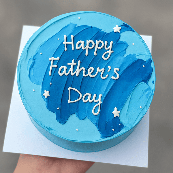 Blue Waves Father’s Day Bento Cake