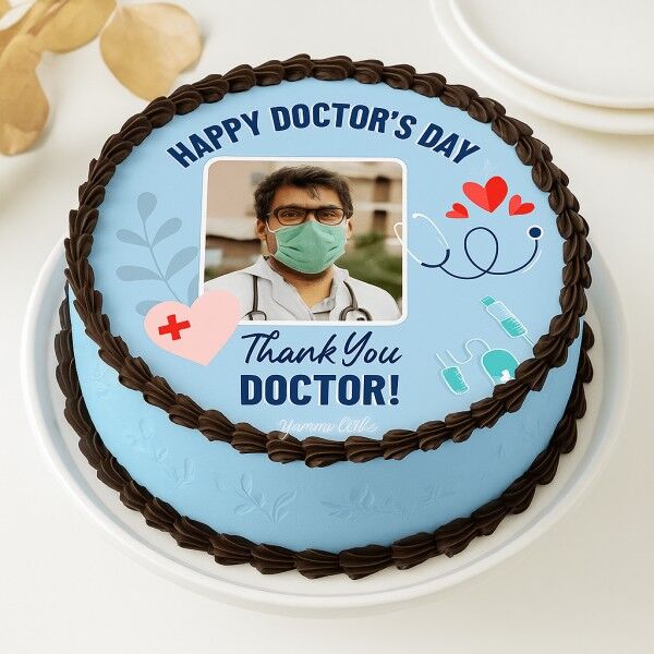 thank you doctor photo cake