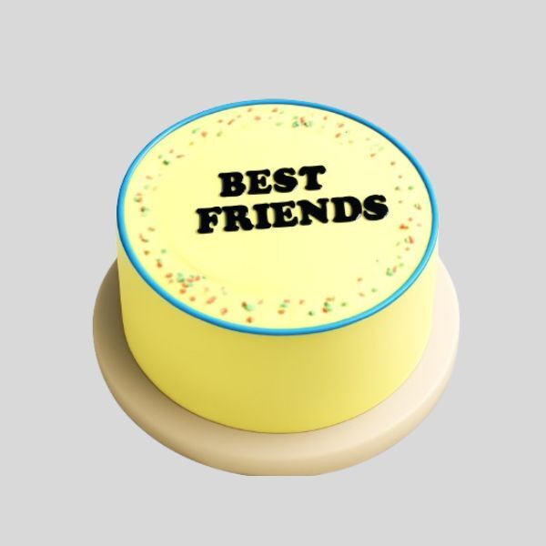best friends theme cake