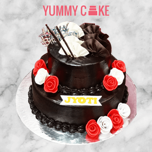 2 tier chocolate birthday cake online
